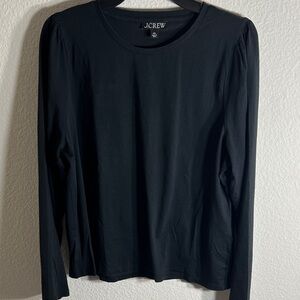 Size XXL J.Crew women's black long-sleeve t-shirt